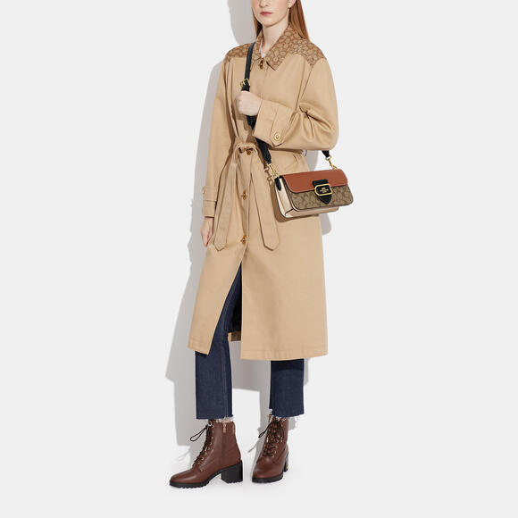 Morgan Shoulder Bag In Colorblock Signature Canvas - Picture 5 of 12